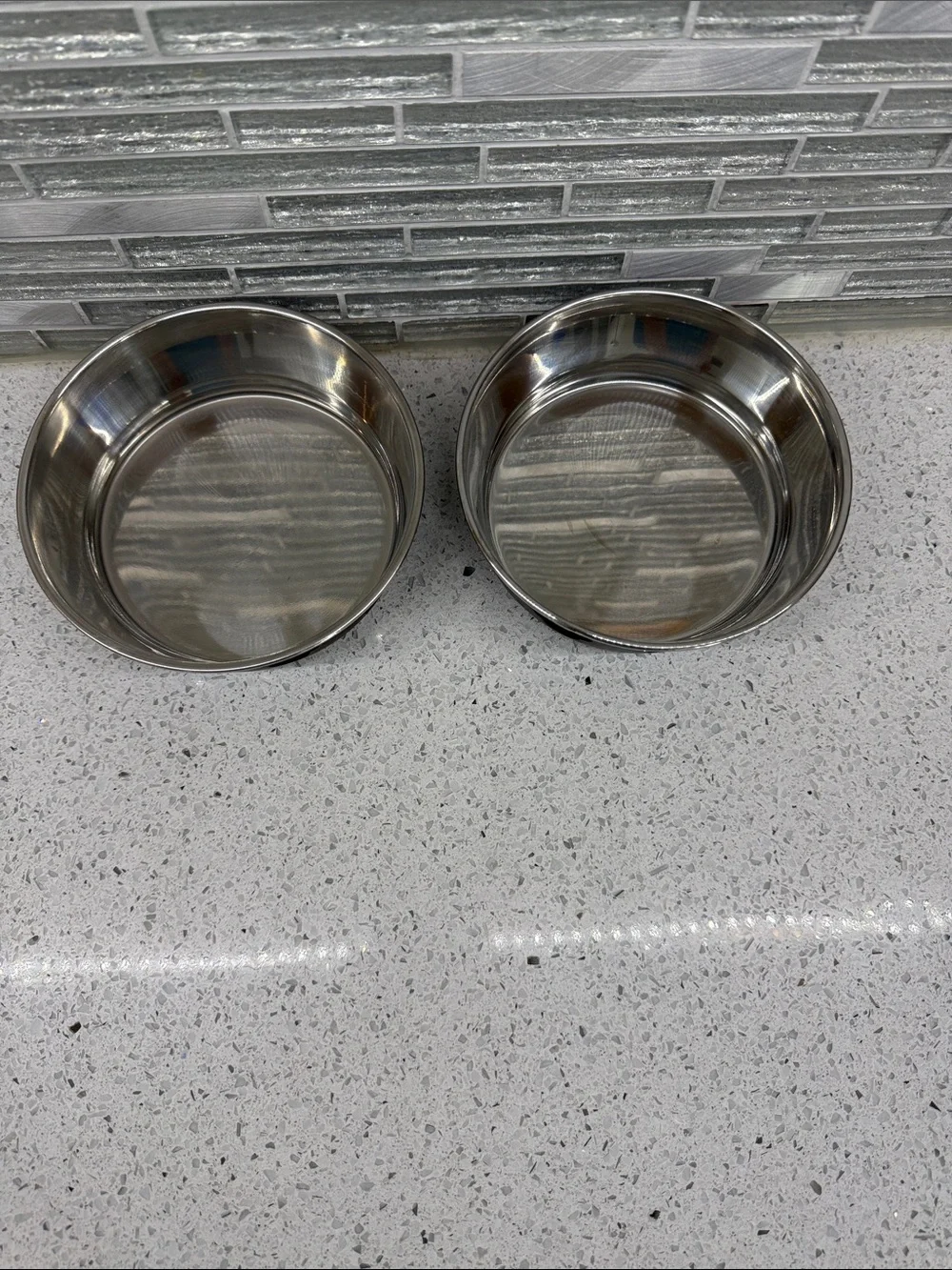 Disney Stainless Steel Pet Bowl Pair with Black Mickey Motif